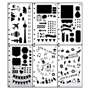 

Bullet Journal Stencil Plastic Planner DIY Craft Drawing Template Diary Decor A6