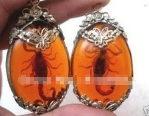+++317 2PCS Tibet Silver 2017 Inlay Scorpion Pendant | Украшения и аксессуары