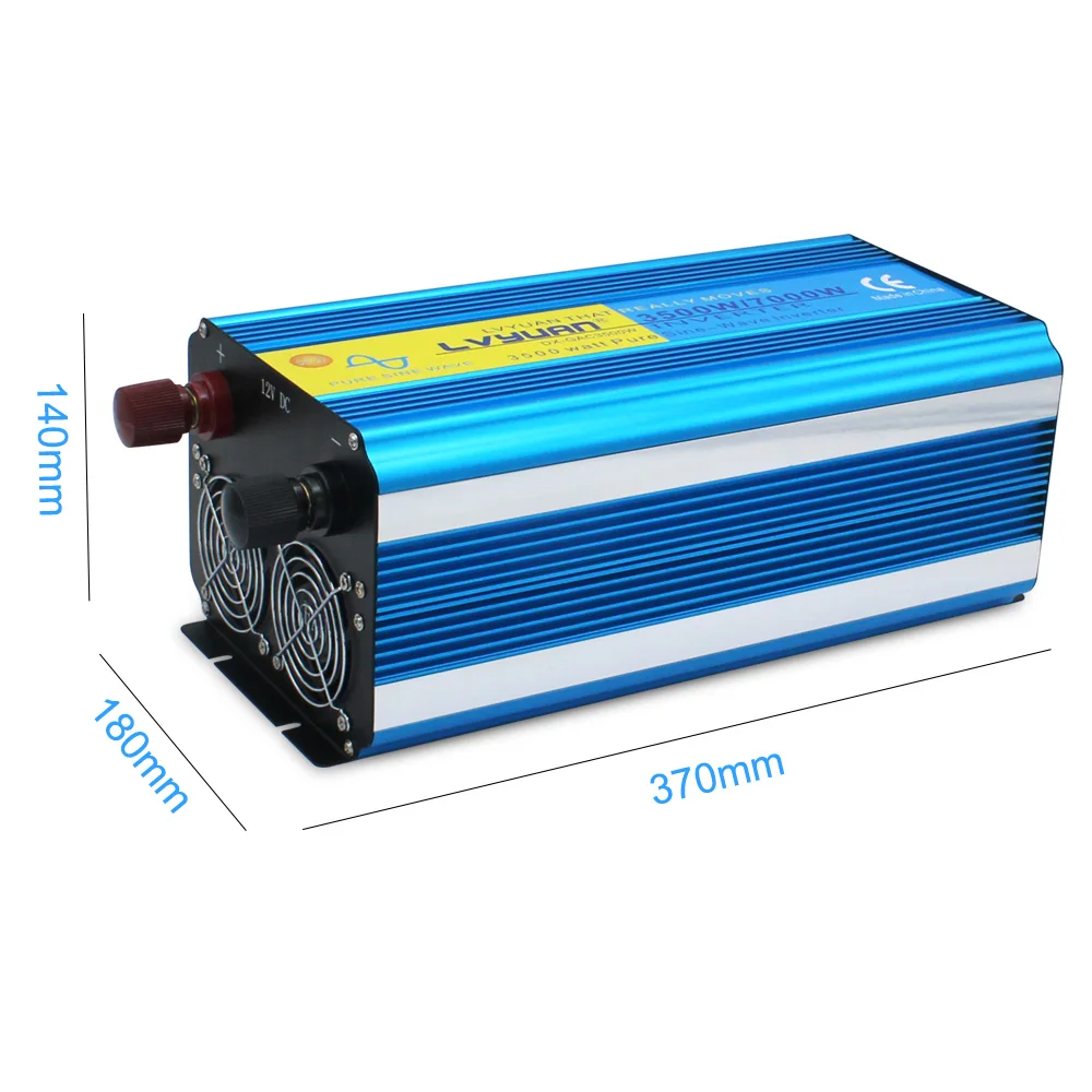 3500W/7000W Pure Sine Wave Inverter DC 12V / 24V to AC 220V 230V 240V Voltage Converter LED Voltage Display Universal EU Socket