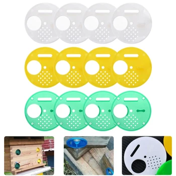 

12pcs Beehive Box Entrance Gates Door Disc Beekeeping Equipment Tools Durable