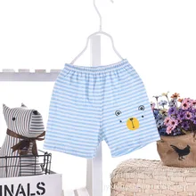 Цветные хлопковые шорты в полоску для малышей; летний стиль; домашние детские шорты с героями мультфильмов; шорты для младенцев