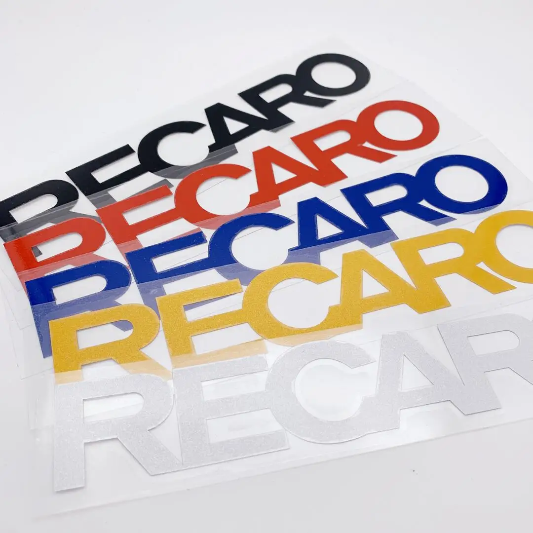 1 Pair For RECARO STICKERS GRAPHICS VINYL DECAL STICKER  decal reflective decoration Accessory Logo Size: 20*2.9cm funny bumper stickers