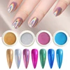 1 Box Nail Art Glitter Holograpihc Mirror Powder Chrome Silver Bubble Pigment Dust Rose Gold Shiny Flakes For Manicure LYLF01-07 ► Photo 2/6