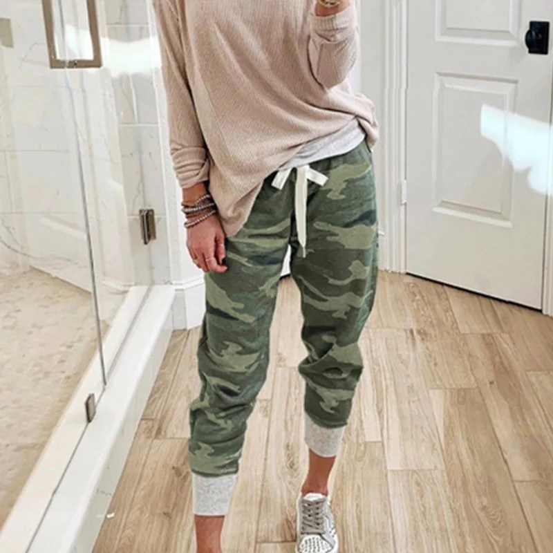 Women Camouflage Joggers Pants New 
