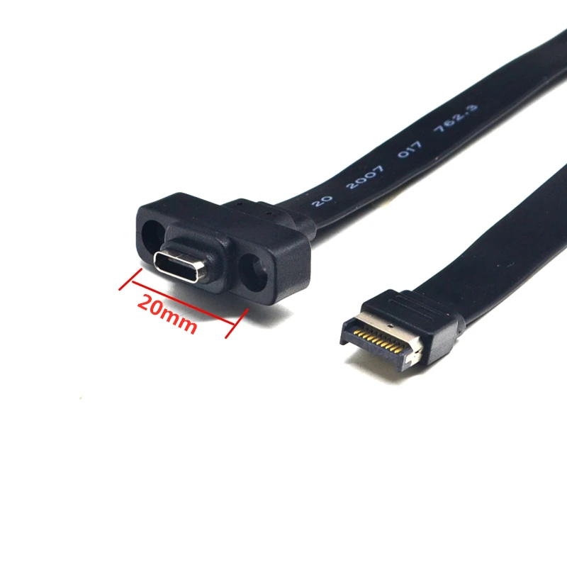 

Кабель-перегородка USB3.1, штекер-штекер type-C, передняя с-гнездовая часть, PCI-разъем, короткий провод 10 Гбит/с, плоский кабель 0,3 м, 0,5 м, 0,8 м