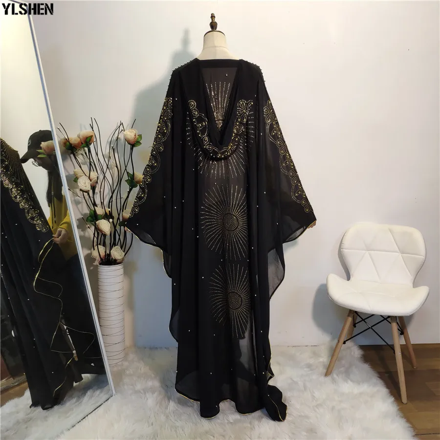 African Dresses for Women Clothes Muslim Dress Plus Size Dashiki Diamond African Dress Hijab Abayas Dubai Robe Africa Clothing 11