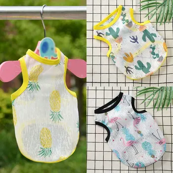 

Summer Pet Dog Vest Clothes Mesh Puppy Cat Clothing for Small Dogs Chihuahua Yorkshire Shirts Cheap Dog Shirt Suit Pets Products
