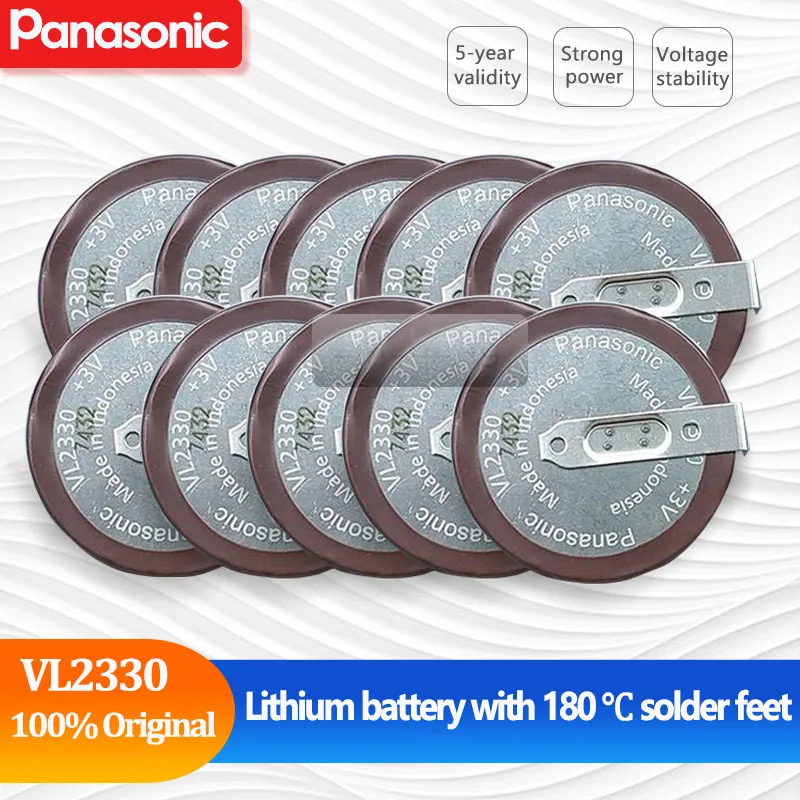 100 шт./лот 100% оригинал Panasonic VL2330 2330 перезаряжаемая литиевая батарея с 180 градусов