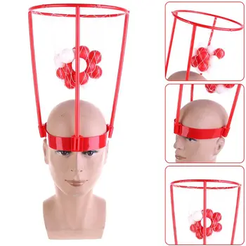 

Headband Hoop Ball Toy Catching Basketball Kid Game Head Strap with 20 Balls