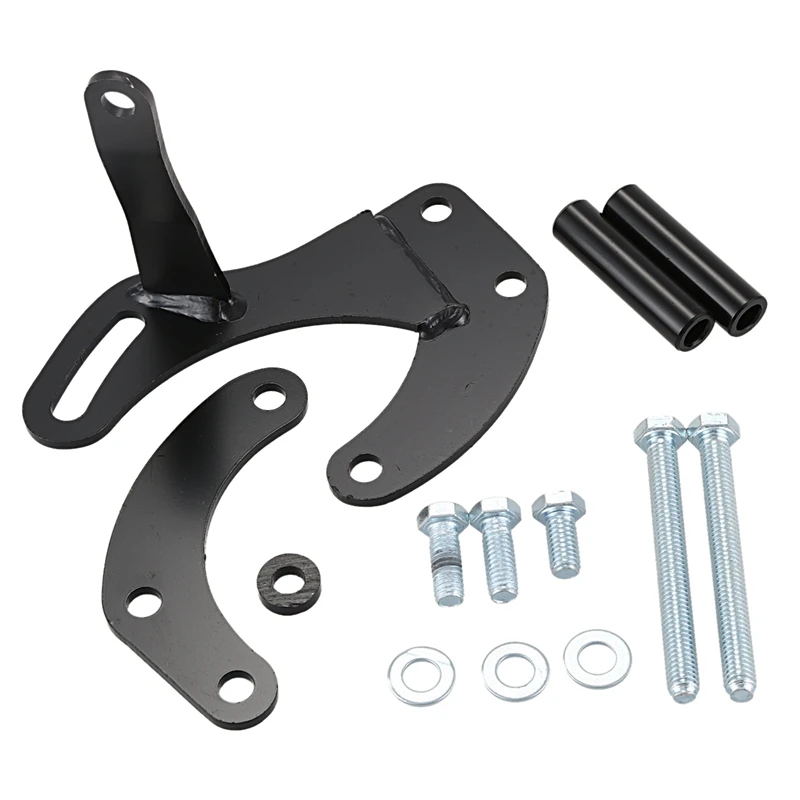 

SBC Black SWP Power Steering Pump Bracket For Saginaw GM A Can SB Chevy 350