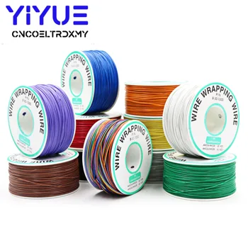

250M 30AWG Wrapping Wire Tin Plated Copper DM-30-1000 Cable Breadboard Jumper Insulation Electronic Conductor Wire Connector