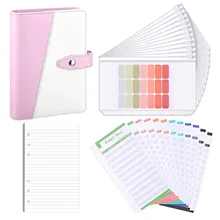 

A6 Budget Binder Cash Envelopes Planner Organizer, with Binder Pockets,Budget Sheets,Filler ​Paper for Budgeting Money Saving