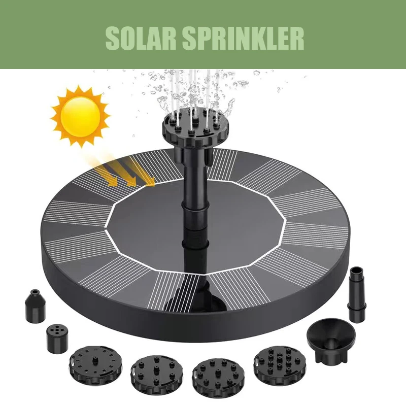

Mini Solar Water Fountain Pool Waterfall Fountain Garden Decoration Outdoor Bird Bath Solar Powered Floating Water Courtyard