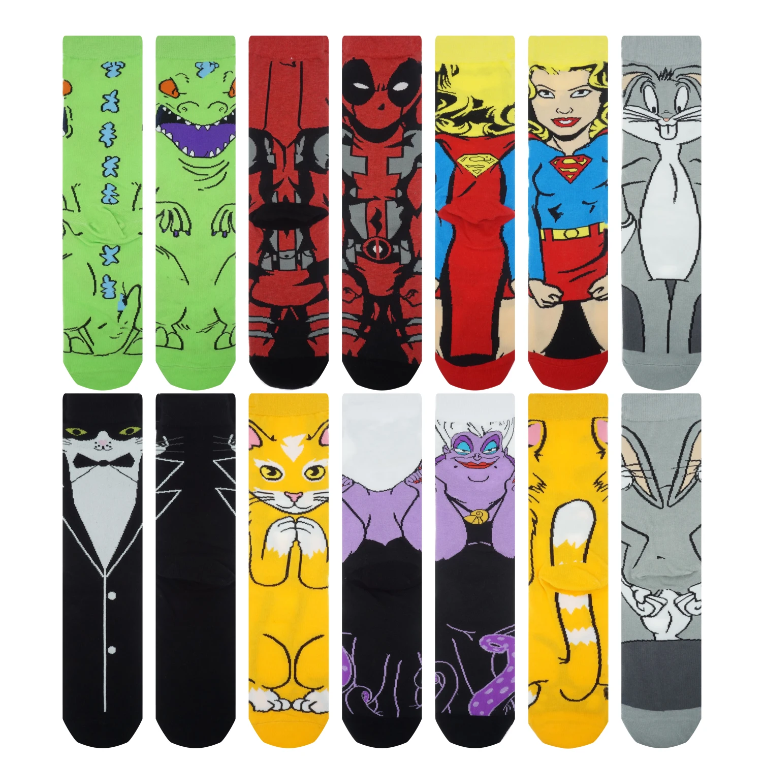 Мультфильм Аниме принтом носки с изображением морской звезды Патрика для персонализированные оригинальные носки сетчатые носки Для мужчин Для женщин из дышащего хлопка с изображением «супермэна» и «капитана носки Avengers