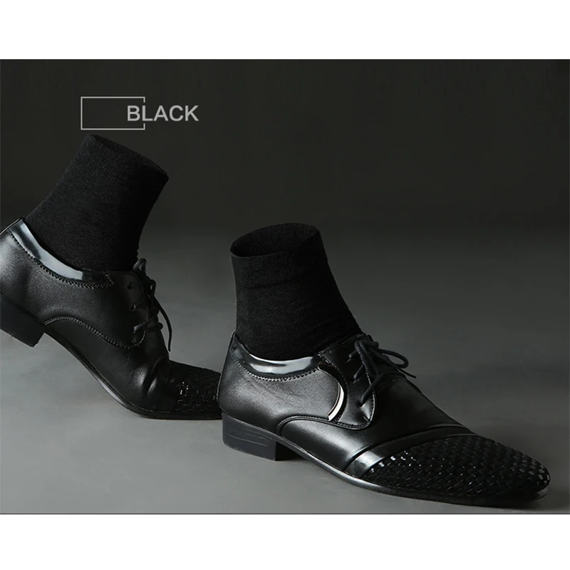 10 пар/лот, высококачественные мужские хлопковые носки, черные бизнес мужские носки, новые дышащие осенне-зимние мужские однотонные 2019