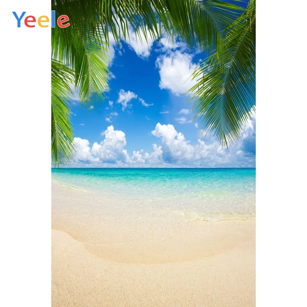 

Summer Tropical Seaside Beach Palm Tree Sea Ocean Nature Scenery Backdrop Vinyl Photo Background For Photo Studio Photophone