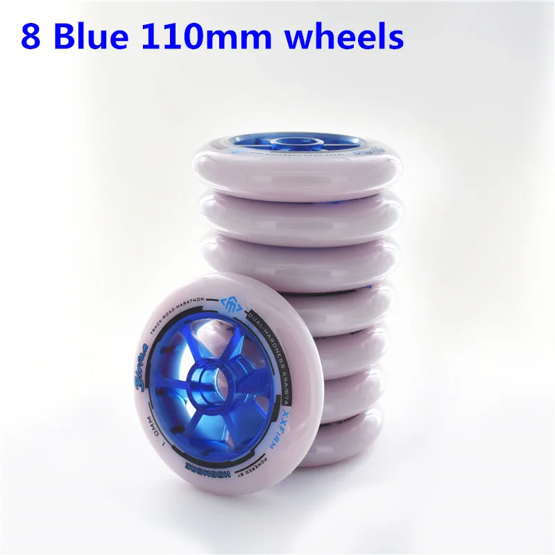 8 blue 110mm XXFirm 87A/65a двойное твердое встроенное скоростное колесо для катания на коньках MPC CITYRUN speed Racing Competition вулкан 100 мм 110 мм Чемпион PS - Цвет: 8 blue 110mm