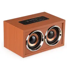 W4 Деревянный беспроводной Bluetooth динамик Портативный hifi шок бас домашний мобильный телефон двойной динамик компьютерное аудио