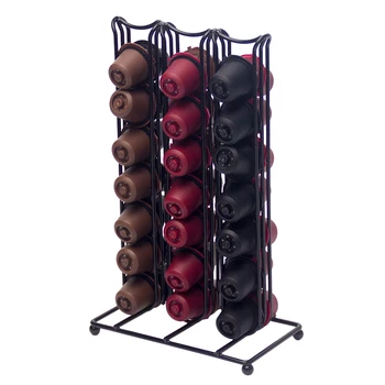 

42 Cups Space Saving Modern Tea House Iron Non Slip Home Large Capacity Storage Rack Desktop Cafe Coffee Capsule Holder Kitchen