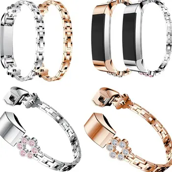 

For Fitbit Alta HR Correas De Reloj Watch Strap Band With Rhinestone Stainless Steel Watchband Bracelet Strap