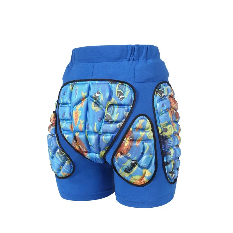 Защита для бедер Детские Взрослые мягкие Защитные шорты Butt Guard Короткие штаны для катания на лыжах роликовые коньки - Цвет: Синий