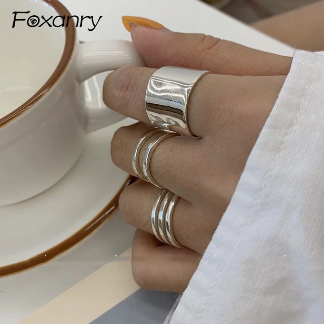 Fashion Frill Watch Design Rings For Women Stylish Silver Stretchable Ring  For Girls Women Gift for