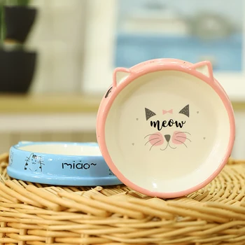 Cute Cat Pattern Ceramic Bowls Set 3