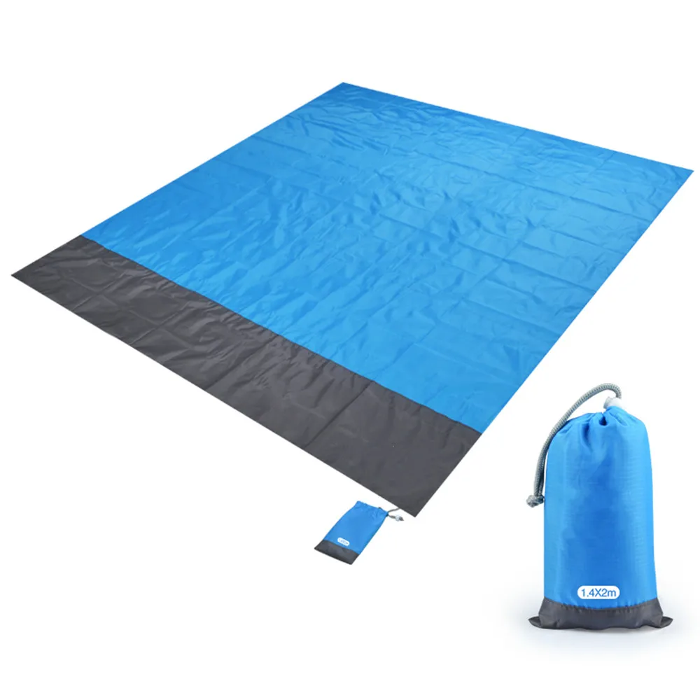 200x210cm Pocket Picnic Waterproof Beach Mat Sand Free Blanket Camping Outdoor Picknick Tent Folding Cover Bedding 3