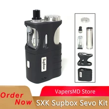 SXK Supbox Sevo Box Kit alimentado por un solo cartucho de 18650 5ml 70W Box Mod Compatible con RTA/RDA/RDTA para bobinas SMOK RPM