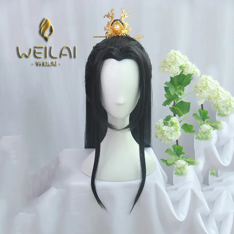 WEILAI старинный китайский Мужской винтажный парик для мужчин династии Хань стиль