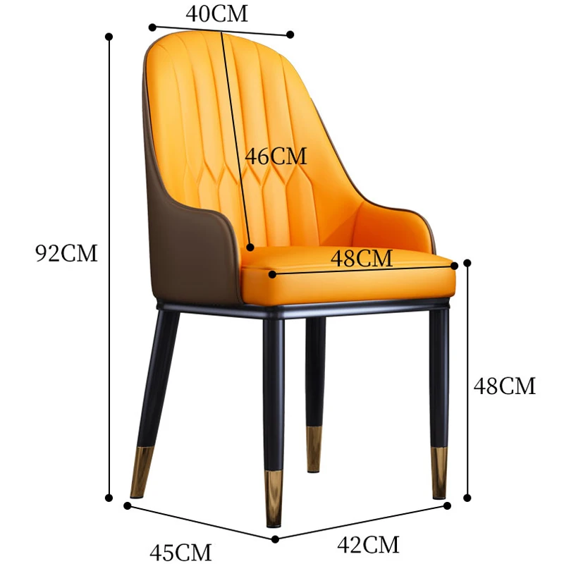 Ресторан для дома современные официальные обеденные стулья для отдыха Железный Золотой металлический кожаный табурет отель кофе скандинавские комедорские современные Muebles