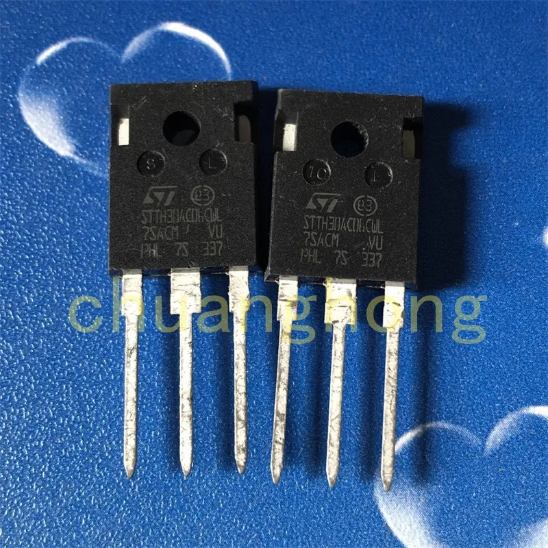 1Pcs/Lot Original New STTH30AC06CWL 30A 600V Fast Recovery Rectifier Tube TO-247 | Электронные компоненты и