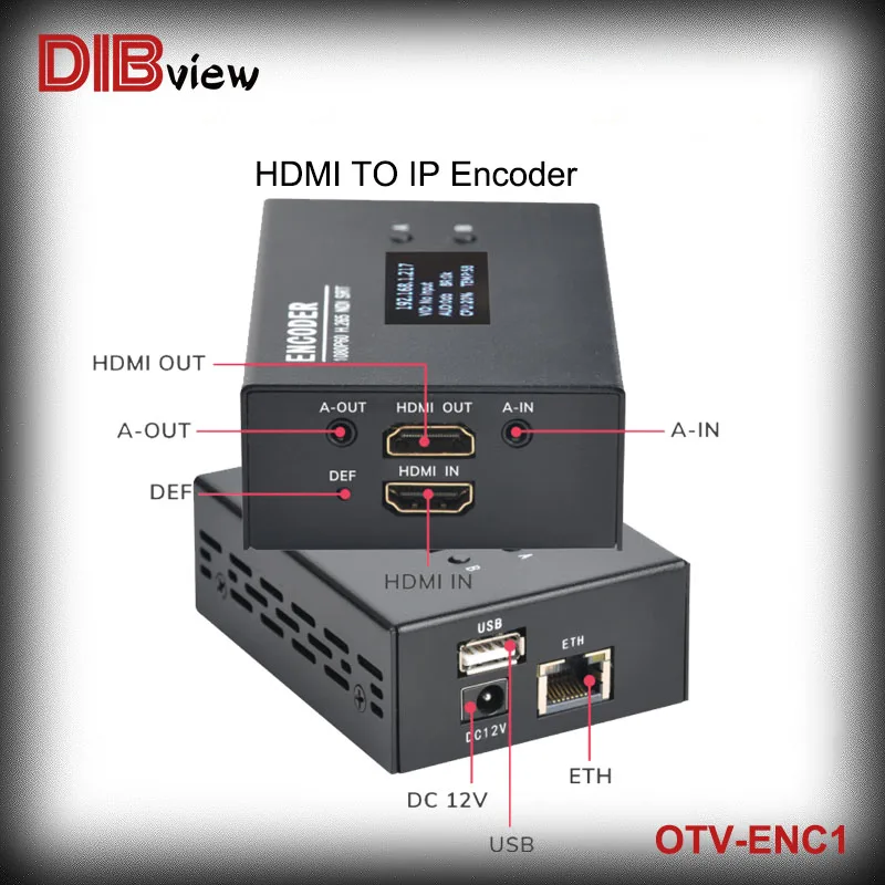 Dibview OTV-ENC1 NDI | HX H.265 HDMI-совместимый видео SRT HLS RTMP кодер-декодер с USB видеозапись