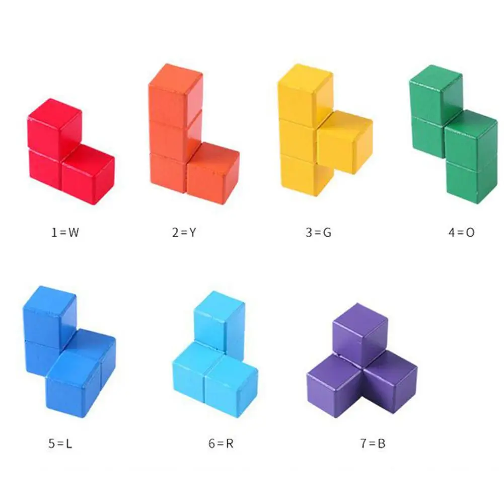 Нет деревянные строительные блоки Набор Умный кубик тетрис развивающая игрушка для детей
