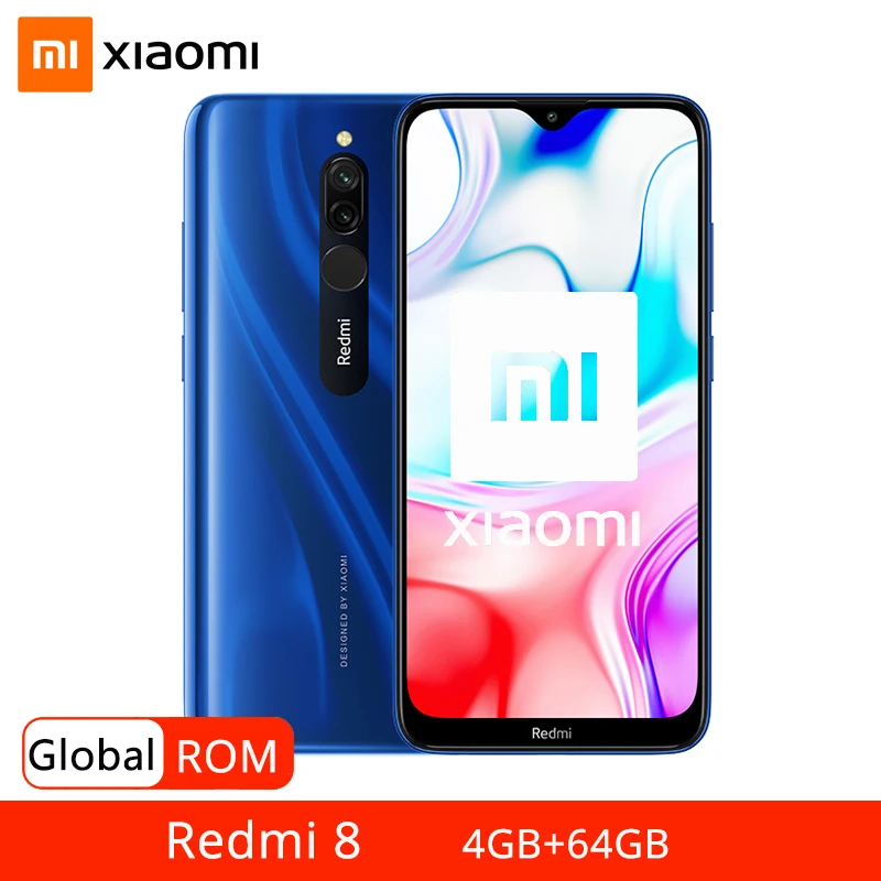 Смартфон Xiaomi Redmi 8 с глобальной прошивкой 4 ГБ 64 Восьмиядерный процессор Snapdragon 439