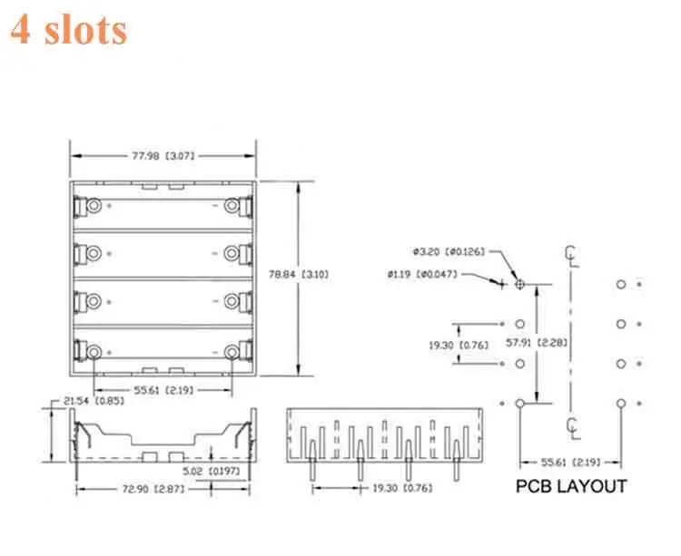 18650 Power Bank Cases 1X 2X 3X 18650 Battery Holder Storage Box Case holder 1 2 3 Slot Batteries Container With Hard Pin (4)