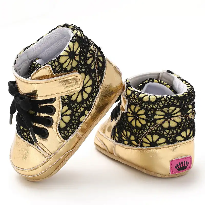 Infant gold Baby Kid Boys Girl Shoes 