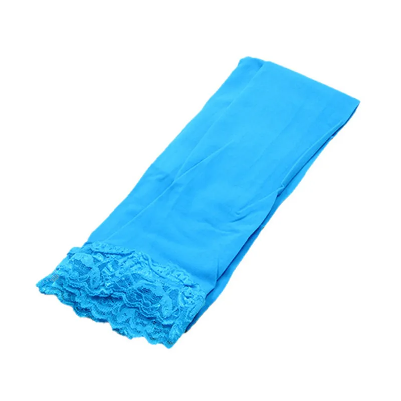 Sky Blue Детские леггинсы; штаны для девочек; кружевные штаны с оборками для малышей; леггинсы для девочек; цвет морской волны, розовый; Тройная оборка; леггинсы для девочек; От 1 до 9 лет - Цвет: Sky Blue