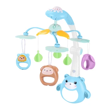 

Baby Crib Mobile with Remote Control Music Box Night Light Rotating Newborn Appease Sleeping Toys Baby Rattle
