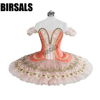 

Women 2017 YAGP Competition Professional Ballet Tutus for Girls Dark Pink Beige Classical Ballet Tutu Stage Costume BT9098