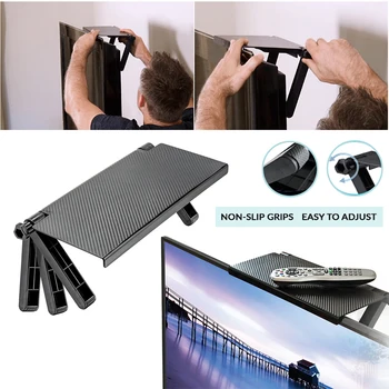 

TV Set-top Box Storage Rack Router Organizer Signal Remote Control Shelves Adjustable TV Screen Top Shelf Livingroom Organizer