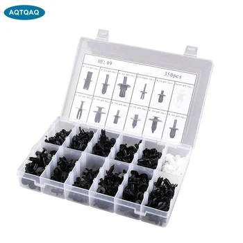 

350Pcs/Set Universal Replacement for Cars Panel Trim Plastic Fasteners Rivet Clips Kit with Plastic Storage Case