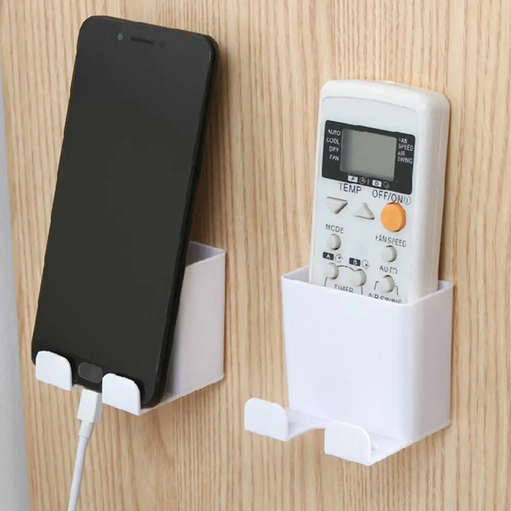 

Wall Mounted Storage Box Remote Control Storage Organizer Case For Air Conditioner TV Mobile Phone Plug Holder Stand Rack Tools