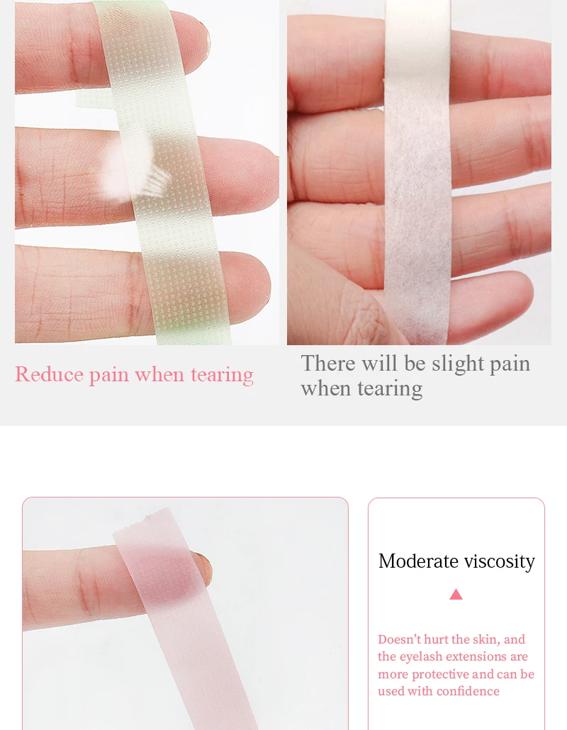 Description Picture 6 of item1 Pc Eyelash Extension Lint Free Eye Pads Pink Green Pe Tape Under Eye Pads Paper for False Eyelash Patch Women Make Up Tools