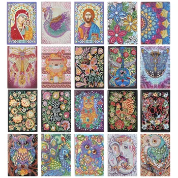 

50 Pages A5 Cross Stitch Sketchbook DIY Special Shaped Diamond Painting Exquisite Workmanship Simple Atmosphere Violin