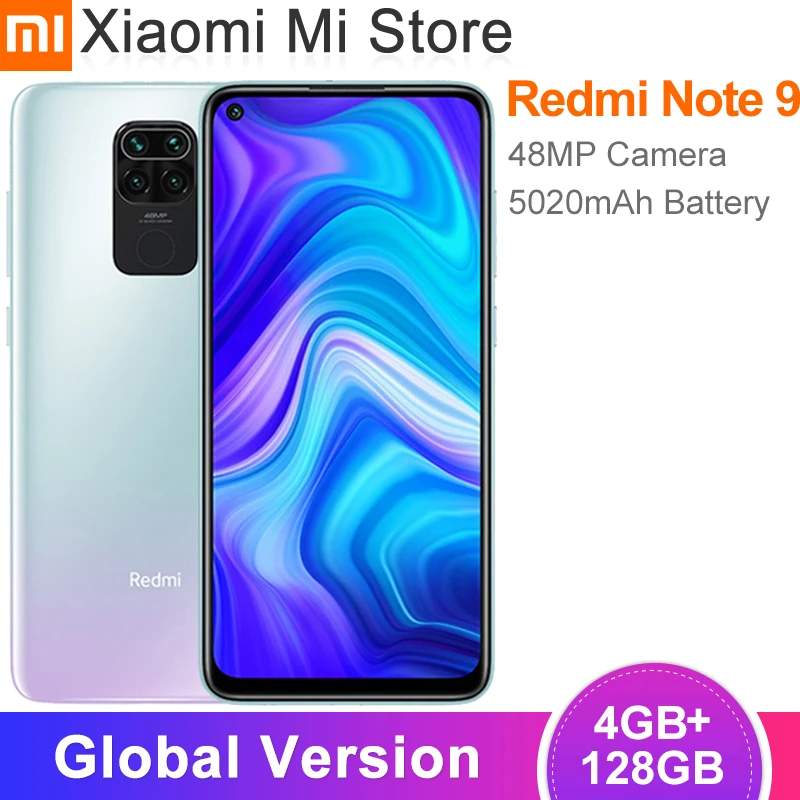 Глобальная версия Xiaomi Redmi Note 9 4GB RAM 128GB ROM смартфон с MTK Helio G85 Octa Core 48MP Quad камера