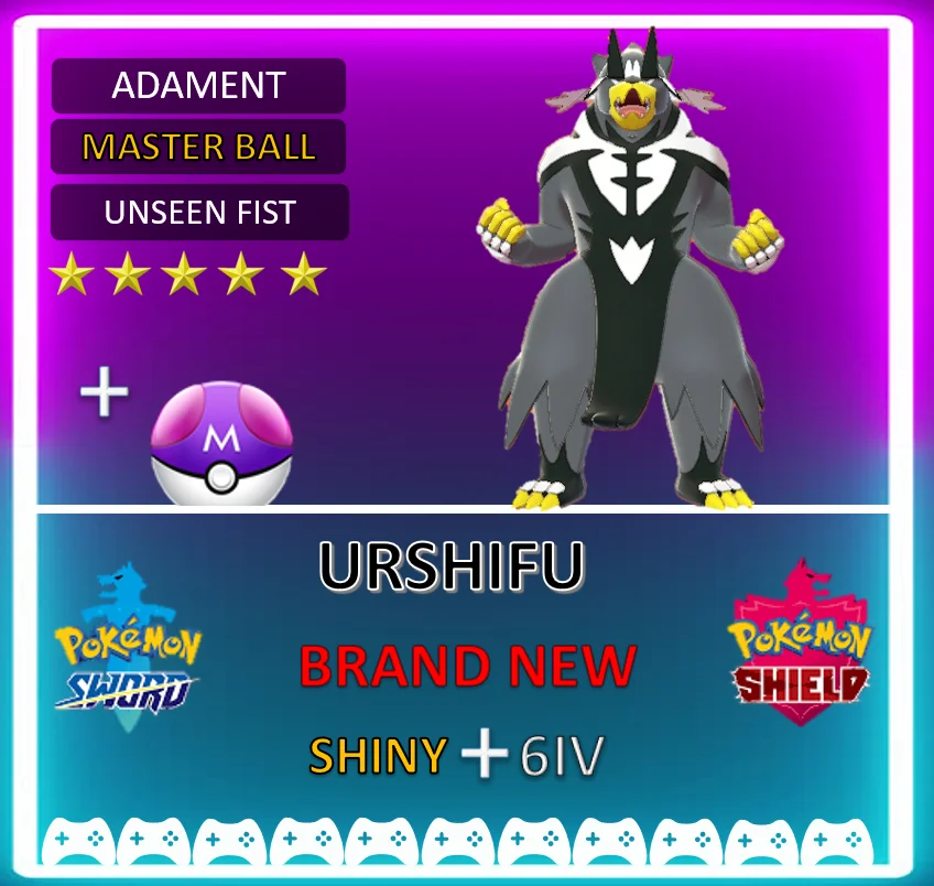 

Pokemon Sword & Shield KUBFU 6IV FAST DELIVERY URSHIFU,Online recharge service Does not support refunds