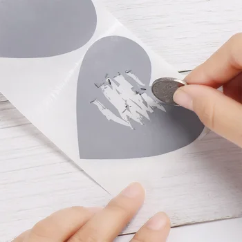 

100PCs/pack DIY Heart Scratch Coating Sticker Note Love Letter Scratch card Decoration Label Multifunction Surprise lover Gift