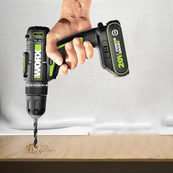 Cheap Wireless Drill Max Electric Screwdriver Cordless Drill Power Driver Multifunction DC Lithium-Ion Battery 2-Speed Wood Steel