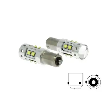 

CARALL LS2191 Led lamp H21 BAY9s H21W 12V 50W Orange 10 Smd Cree staggered feet for Arrows